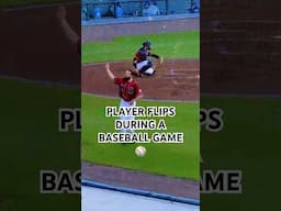 BASEBALL PLAYER FLIPS DURING GAME‼️#adrenaline #tricking #baseball #game #field #flips #sports