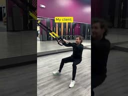 So close... #personaltrainer #gymhumor #trxworkout