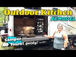 Outdoor Kitchen Remodel - Forest River RV Salem Travel Trailer -  Camper Tours