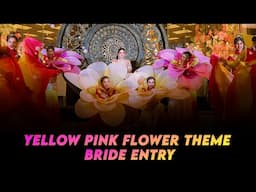 Delhi Wedding 2025 | Yellow Pink Flower Theme Entry | Bride Entry | Live by Zenith Dance Troupe