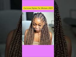 Cornrow Styles For Women 2025 | Latest & Best Tribal Braids Hairstyles #shorts
