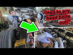 "Mr. HeadBolt" Truck has some SERIOUSLY Stuck Head Bolts on this Peterbilt. Part 1.
