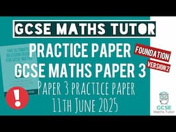 GCSE Maths “Best Guess” Paper 3 | Version 2 | Foundation | 11th June 2025 | TGMT