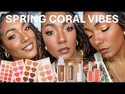 GRWM Trying All New Beauty Products! Spring Coral Vibes | PLouise A New Chapter | KOLORFUL KALMELE