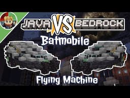 Minecraft: JAVA VS BEDROCK Batmobile Flying Machine Tutorial!!