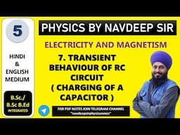 TRANSIENT BEHAVIOUR OF RC CIRCUIT | ELECTRICITY AND MAGNETISM | B.Sc/ B.Sc B.Ed PHYSICS