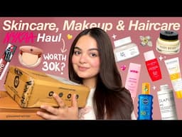 It’s time for a NYKAA HAUL! 🛍️ New skincare: sunscreens & summer moisturisers!☀️ Makeup & body care💗