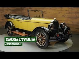 Chrysler G70 Phaeton | 4-seater Cabriolet | Rare | 1926 -VIDEO- www.ERclassics.com