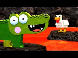 Silly Crocodile Plays Floor Is Lava | Family Friendly Game For Kids