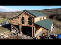 Timber Framed Barn Part 33 Door Frame And cladding