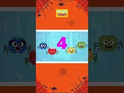Five Crazy Spiders Crawling Around! 🕷️ #shorts #halloweensongs #nurseryrhymes #scary #cartoon