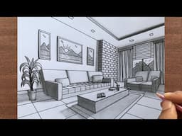 How to Draw a Room in 2 Point Perspective