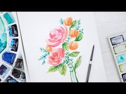 Learn To Paint Beautiful Abstract Loose Florals in 10 Minutes!