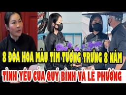 XÚC ĐỘNG, Ý Nghĩa Lê Phương Ôm Bóa Hoa Màu Tím, Bài Hát Còn Thương Sắc Hoa Chung Tình Tặng Quý Bình