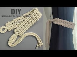 DIY Macrame Wavy Pattern Curtain Tie Back | Macrame Tutorial