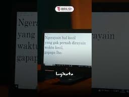 Contohnya ngerayain pencapaian diri sendiri~