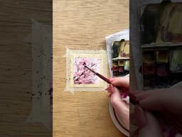 Watercolor cherry blossoms for painting 37. I love the wet into wet splatters for this subject