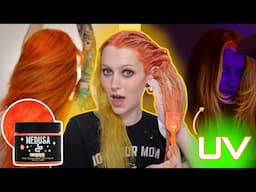 UV *GLOW IN THE DARK* ORANGE HAIR DYE! 🫨 Medusa Dye! chitchat about stalkers and ESC scandal 🤫