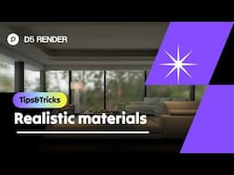 How to create realistic materials: fabric, raindrops on window, translucent lamp shades