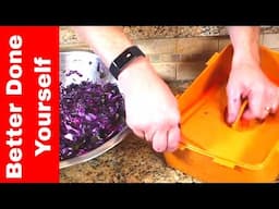 Seaweed and Red Cabbage Fermented in a Korean Compression Box