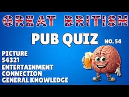 Great British Pub Quiz: Picture Round, 54321, Entertainment, Pictogram & General Knowledge #54