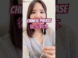Chinese phrase 從小到大