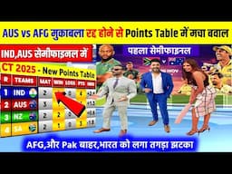 🔴LIVE CT POINTS TABLE: ऑस्ट्रेलिया, अफगानिस्तान मैच रद्द होने के बाद Points Tables में मचा बवाल