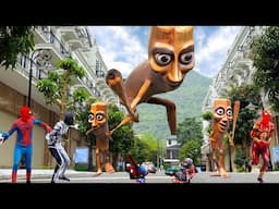Tung Tung Tung Sahur Giant vs TEAM Spiderman || Tung Tung Tung Sahur Movie Collection! (Live Action)
