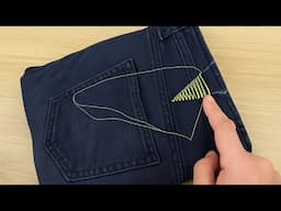 How To Take In Jeans Waist Without A Sewing Machine | Easy DIY Fix At Home