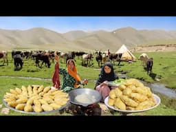 Surviving in the Highest Mountain of Afghanistan |Shepherd Mother Cooking Village Meal in the Nature