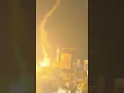 Shocking moment a missile strikes Israel