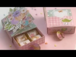 Treat Box Album with Little Drawer SINGLE sided Paper Perfect Easter DIY Table Favors
