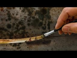 Professional Restoration of a Moldy Watercolor Painting | Paper Conservation