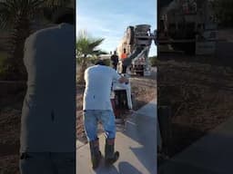 Moving Concrete with a Buggy. #concrete #concretebuggy