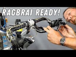 Getting a bike ready for the BIG RIDE across Iowa! Specialized Road Bike gets tires, tape and cables
