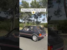 Epic cars exiting Le Mans! #peugeot #205 #gti #ferrari #12cilindri #lemans