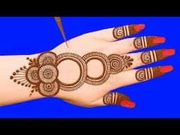 Back hand mehndi design for hands | simple arabic henna design 2025