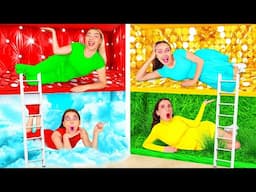 Secret Room Under the Bed Four Colors Challenge | Prank Wars by BaRaFun Challenge