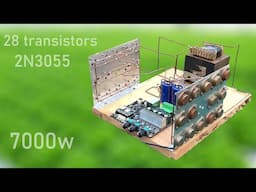 DIY Powerful Ultra Bass Amplifier 28 Transistor 2N3055, No IC, Simple Circuit