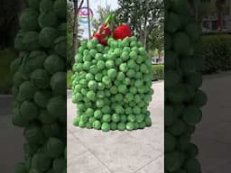 Create humanoid vegetable and fruit characters🌶🥭 stand up and moving... #shorts