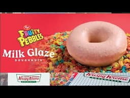 NEW! Krispy Kreme x Fruity Pebbles MILK GLAZE DOUGHNUTS! April 6 2025