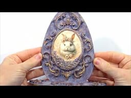 Easy Easter Stand - Decoupage and Clay Foam