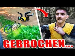 Schlüsselbein GEBROCHEN... Mein brutaler MTB UNFALL! 🤕