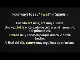 The 4 Ways to Say I WAS in Spanish Explained!