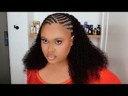 Fulani Braids with NO Leave Out | LUVME 3-In-1 Half Wig Kinky Curly