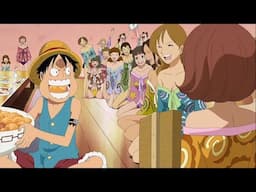 Luffy Singing Binks sake and Dance at Amazon Lily | girls want to touch Luffy! || One Piece (Dub)