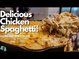 THE MOST AMAZING CHICKEN SPAGHETTI YOU WILL EVER MAKE ! | EASY 20 MINUTE RECIPE & TUTORIAL