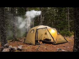 Hot Tent Camping In The Forest