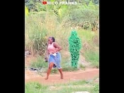 She was running like she saw a snake 😹