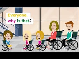 Ella and everyone are in wheelchairs - English Funny Animated Story - Ella English.